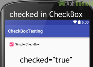 checked in CheckBox Android