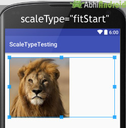 fitstart scaletype in ImageView Example