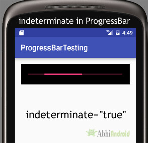 indeterminate in ProgressBar Android