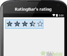 rating in RatingBar Android