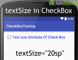 textSize in CheckBox Android
