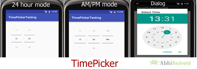 TimePicker in Android