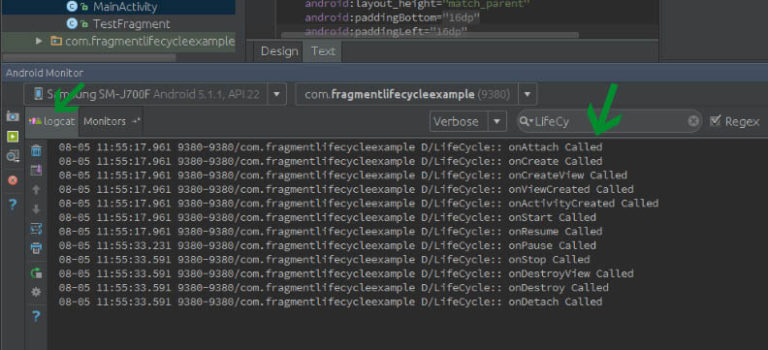 android studio fragment not showing