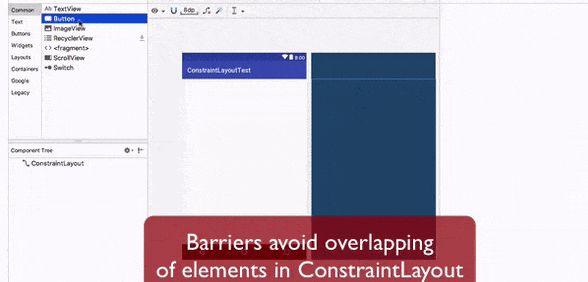 Barriers in ConstraintLayout Android Studio